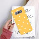 For Galaxy S10 Multi Love Heart Pattern Frosted TPU Protective Case(Yellow) - 1