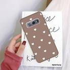 For Galaxy S10e Multi Love Heart Pattern Frosted TPU Protective Case(Khaki) - 1
