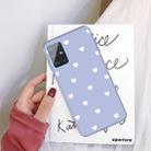For Galaxy A71 Multi Love Heart Pattern Frosted TPU Protective Case(Light Purple) - 1