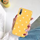 For Galaxy A50 Multi Love Heart Pattern Frosted TPU Protective Case(Yellow) - 5