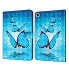 For Huawei Enjoy Tablet 2 10.1 3D Painted Pattern Leather Tablet Case(Three Butterflies) - 1
