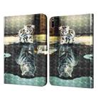 For Huawei Matepad 10.4 3D Painted Pattern Leather Tablet Case(Cat and Tiger) - 1