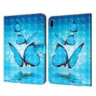 For Huawei Matepad 10.4 3D Painted Pattern Leather Tablet Case(Three Butterflies) - 1