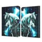 For Lenovo Tab E10 3D Painted Pattern Leather Tablet Case(Wolf) - 1