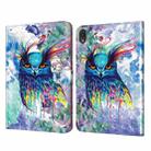 For Lenovo Tab P11 3D Painted Pattern Leather Tablet Case(Owl) - 1