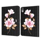 For Lenovo Tab P11 Pro 3D Painted Pattern Leather Tablet Case(Black Flower) - 1