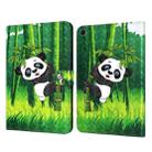 For Samsung Galaxy Tab S6 Lite 3D Painted Pattern Leather Tablet Case(Panda) - 1