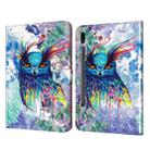 For Samsung Galaxy Tab S7 SM-T875 3D Painted Pattern Leather Tablet Case(Owl) - 1