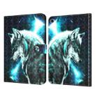 For Samsung Galaxy Tab A8 10.5 3D Painted Pattern Leather Tablet Case(Wolf) - 1