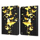 For Amazon Kindle Fire HD 8 2020 3D Painted Pattern Leather Tablet Case(Golden Butterfly) - 1