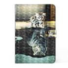For Amazon Kindle Fire HD 8 2020 3D Painted Pattern Leather Tablet Case(Cat and Tiger) - 2