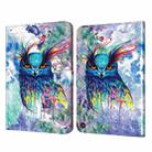 For Amazon Kindle Fire HD 8 2020 3D Painted Pattern Leather Tablet Case(Owl) - 1