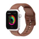 Silicone Stitching Watch Band For Apple Watch Series 8&7 41mm / SE 2&6&SE&5&4 40mm / 3&2&1 38mm(Brown) - 1