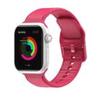 Silicone Stitching Watch Band For Apple Watch Series 8&7 41mm / SE 2&6&SE&5&4 40mm / 3&2&1 38mm(Wine Red) - 1