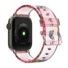 Aurora Transparent Silicone Watch Band For Apple Watch Ultra 49mm / Series 8&7 45mm / SE 2&6&SE&5&4 44mm / 3&2&1 42mm(Red) - 1