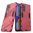 For Xiaomi Redmi Note 11 Pro 5G Gobal Punk Armor 2 in 1 PC + TPU Shockproof Phone Case with Invisible Holder(Light Red) - 1