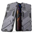 For Xiaomi Poco X4 Pro 5G Punk Armor 2 in 1 PC + TPU Shockproof Phone Case with Invisible Holder(Gray) - 1