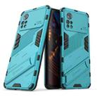 For Xiaomi Poco X4 Pro 5G Punk Armor 2 in 1 PC + TPU Shockproof Phone Case with Invisible Holder(Blue) - 1