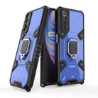 For OPPO Realme 7 Space PC+TPU Shockproof Phone Case with Ring Holder(Blue) - 1