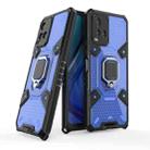 For vivo Y21 Space PC+TPU Shockproof Phone Case with Ring Holder(Blue) - 1