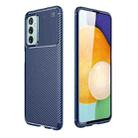 For Samsung Galaxy M23 / F23 Carbon Fiber Texture Shockproof TPU Phone Case(Blue) - 1