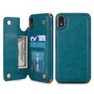 For iPhone XR POLA TPU + PC Plating Full Coverage Protective Case with Holder & Card Slots & Photo Frame(Green) - 1