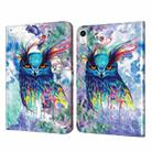 For iPad mini 6 3D Painted Pattern Leather Tablet Case(Owl) - 1
