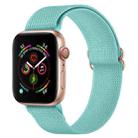 Polyester Nylon Watch Band For Apple Watch Series 9&8&7 41mm / SE 3&SE 2&6&SE&5&4 40mm / 3&2&1 38mm(Emerald Green) - 1