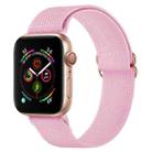 Polyester Nylon Watch Band For Apple Watch Series 9&8&7 41mm / SE 3&SE 2&6&SE&5&4 40mm / 3&2&1 38mm(Pink) - 1