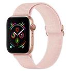 Polyester Nylon Watch Band For Apple Watch Series 9&8&7 41mm / SE 3&SE 2&6&SE&5&4 40mm / 3&2&1 38mm(Pink Sand) - 1