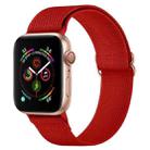 Polyester Nylon Watch Band For Apple Watch Series 9&8&7 41mm / SE 3&SE 2&6&SE&5&4 40mm / 3&2&1 38mm(Red) - 1