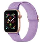 Polyester Nylon Watch Band For Apple Watch Series 9&8&7 41mm / SE 3&SE 2&6&SE&5&4 40mm / 3&2&1 38mm(Light Purple) - 1