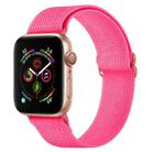 Polyester Nylon Watch Band For Apple Watch Series 9&8&7 41mm / SE 3&SE 2&6&SE&5&4 40mm / 3&2&1 38mm(Peach Red) - 1