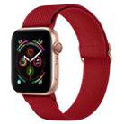 Polyester Nylon Watch Band For Apple Watch Ultra 49mm&Watch Ultra 2 49mm / Series 9&8&7 45mm / SE 3&SE 2&6&SE&5&4 44mm / 3&2&1 42mm(Wine Red) - 1