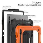 For Samsung Galaxy Tab S8 11 inch SM-X700 Silicone + PC Tablet Case(Orange+Black) - 3