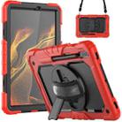 For Samsung Galaxy Tab S8 11 inch SM-X700 Silicone + PC Tablet Case(Red+Black) - 1