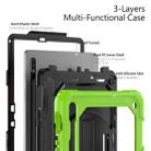 For Samsung Galaxy Tab S8 11 inch SM-X700 Silicone + PC Tablet Case(Yellow Green+Black) - 3