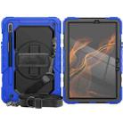 For Samsung Galaxy Tab S8 11 inch SM-X700 Silicone + PC Tablet Case(Dark Blue+Black) - 2