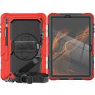 For Samsung Galaxy Tab S8+ 12.4 inch SM-X800 Silicone + PC Tablet Case(Red+Black) - 2