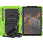 For Samsung Galaxy Tab S8+ 12.4 inch SM-X800 Silicone + PC Tablet Case(Yellow Green+Black) - 2