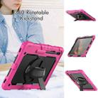 For Samsung Galaxy Tab S8+ 12.4 inch SM-X800 Silicone + PC Tablet Case(Rose Red+Black) - 6