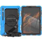 For Samsung Galaxy Tab S8+ 12.4 inch SM-X800 Silicone + PC Tablet Case(Light Blue+Black) - 2