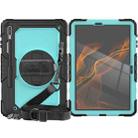For Samsung Galaxy Tab S8+ 12.4 inch SM-X800 Silicone + PC Tablet Case(Black+Light Blue) - 2