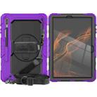 For Samsung Galaxy Tab S8+ 12.4 inch SM-X800 Silicone + PC Tablet Case(Purple+Black) - 2