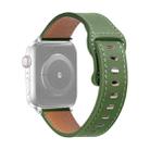 Butterfly Buckle Cowhide Leather Watch Band For Apple Watch Ultra 49mm / Series 8&7 45mm / SE 2&6&SE&5&4 44mm / 3&2&1 42mm(Grass Green) - 1