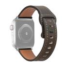 Butterfly Buckle Cowhide Leather Watch Band For Apple Watch Ultra 49mm&Watch Ultra 2 49mm / Series 9&8&7 45mm / SE 3&SE 2&6&SE&5&4 44mm / 3&2&1 42mm(Grey Brown) - 1
