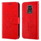 For Xiaomi Redmi Note 10 Pro / Pro Max Lotus Embossed Leather Phone Case(Red) - 1