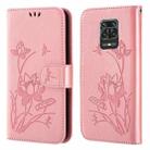 For Xiaomi Redmi Note 10 Pro / Pro Max Lotus Embossed Leather Phone Case(Pink) - 1