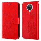 For Nokia G20 / G10 / 6.3 Lotus Embossed Leather Phone Case(Red) - 1