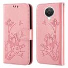 For Nokia G20 / G10 / 6.3 Lotus Embossed Leather Phone Case(Pink) - 1